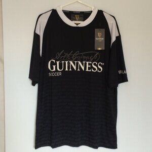 New Guinness Soccer Mens Black Jersey Shirt XL Official Merchandise Ireland